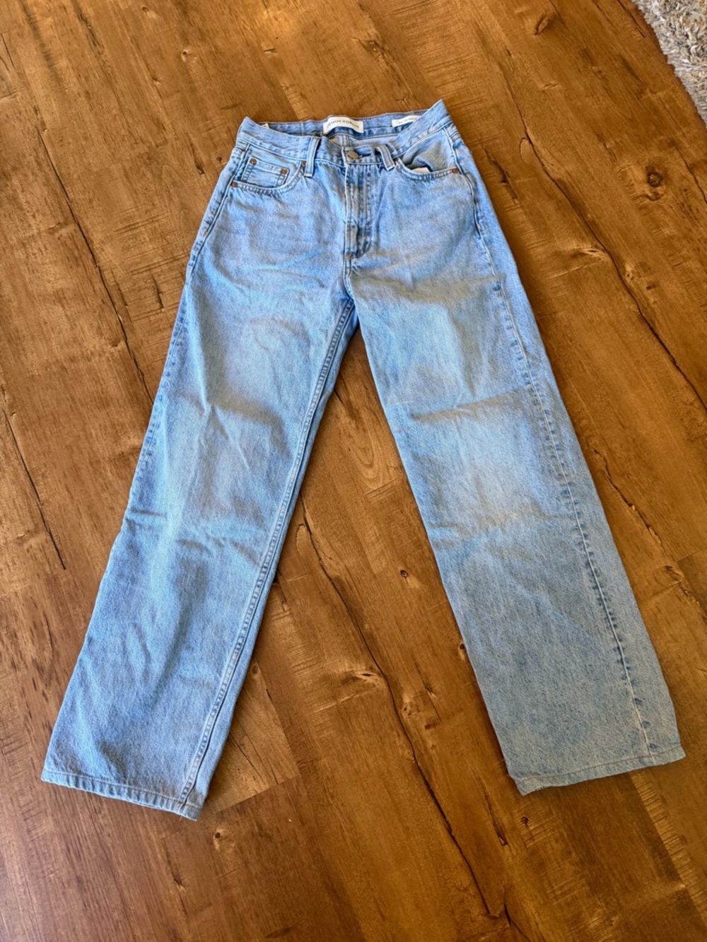 Denim Forum “The’90s Iggy Lo-Rise Baggy - hemmed, inseam now approx 27 inches - Picture 5 of 11